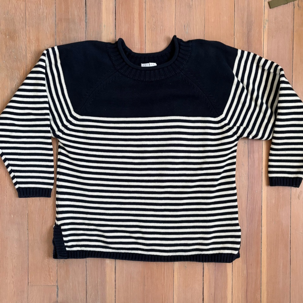 Vintage Promod France Striped Navy Rollneck Sweater